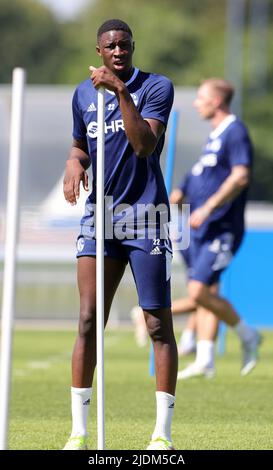 Ville de Gelsenkirchen, Allemagne. 22nd juin 2022. Firo : 06/22/2022, Fuvuball, 1st Bundesliga, saison 2022/2023, FC Schalke 04, Formation, début de la formation, Ibrahima CISSE/dpa/Alamy Live News Banque D'Images