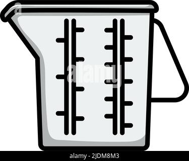 Icône mesurer la vitre. Contour gras modifiable avec Color Fill Design. Illustration vectorielle. Illustration de Vecteur