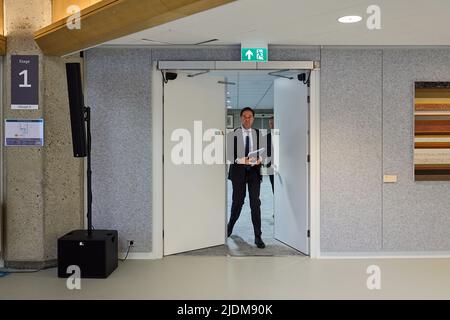 La Haye, pays-Bas. 22nd juin 2022. 2022-06-22 10:51:32 LA HAYE - Premier ministre Mark Rutte lors d'un débat parlementaire sur le prochain Sommet européen. Le sommet discutera du candidat de l'Ukraine à l'adhésion, pour lequel le gouvernement a donné le feu vert. ANP PHIL NIJHUIS pays-bas Out - belgique Out Credit: ANP/Alay Live News Banque D'Images