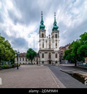 Szent Anna Saint Anne une paroisse catholique romaine sur la place Batthyany, Budapest, Hongrie Banque D'Images