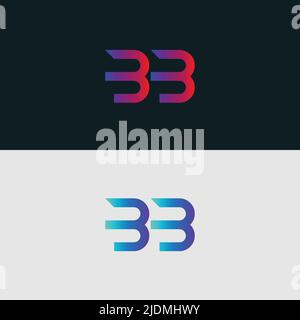 Lettre alphabétique logo BB Illustration de Vecteur