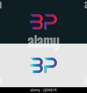 Lettre alphabétique logo BP Illustration de Vecteur