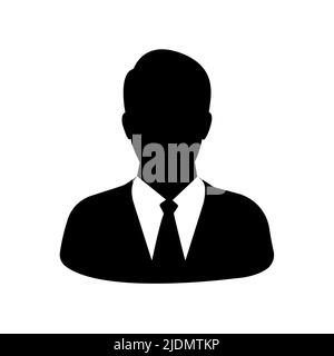 Icône New Silhouette homme d'affaires. Silhouettes de profil de personnes. Illustration de Vecteur