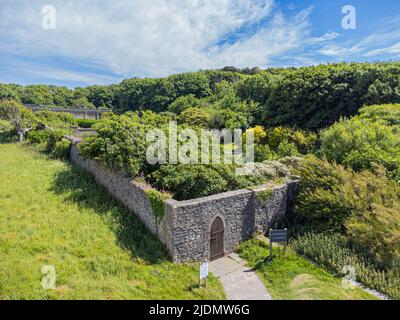 Jardin clos, château de Dunraven, parc de Dunraven, Southerdown. Merci de bien vouloir nous faire savoir : Phillip Roberts Banque D'Images