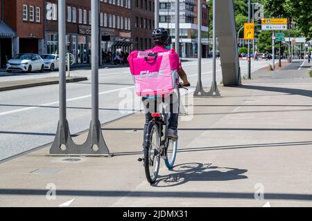 Service de livraison à la demande Flink sur vélo Banque D'Images