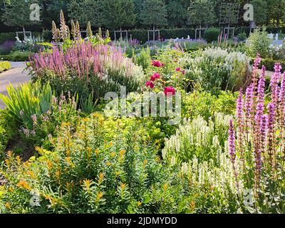 Jardin de graduation dans le Kurpark Hamm, région de la Ruhr, Rhénanie-du-Nord-Westphalie, Allemagne. Banque D'Images