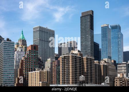 Bâtiments de la tour Lower Manhattan à New York, États-Unis d'Amérique Banque D'Images