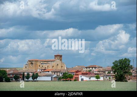 L'église de Santa María la Blanca à Villalcázar de Sirga (province de Palencia, Castilla y León, Espagne) Banque D'Images