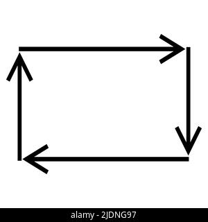 Symbole de cycle automatique, illustration vectorielle, isoler sur l'étiquette de fond blanche. EPS10 Illustration de Vecteur