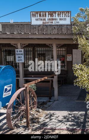 Ancien bureau de poste sur la route 66 à Oatman Ghost Town, Arizona Banque D'Images