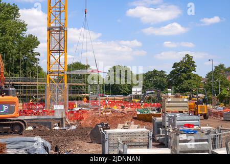 Chantier de construction moderne typique Banque D'Images