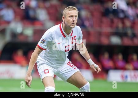 Kamil Glik, de Pologne, vu en action lors de la Ligue des Nations de l'UEFA, League A Group 4 match entre la Pologne et la Belgique au stade PGE National Stadium.(score final; Pologne 0:1 Belgique) Banque D'Images