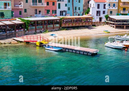 Giglio Porto sur le paradis Giglio Island, Toscane, Italie, Banque D'Images