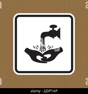 Symbole se laver les mains s'il vous plaît isoler sur fond blanc,Illustration vectorielle EPS.10 Illustration de Vecteur