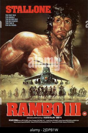 SYLVESTER STALLONE, Rambo III, l'affiche 1988 Banque D'Images