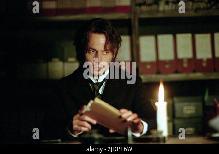 JOHNNY DEPP, de l'enfer, 2001 Banque D'Images