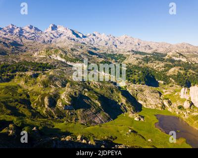 Lacs de Covadonga à Picos de Europa Banque D'Images