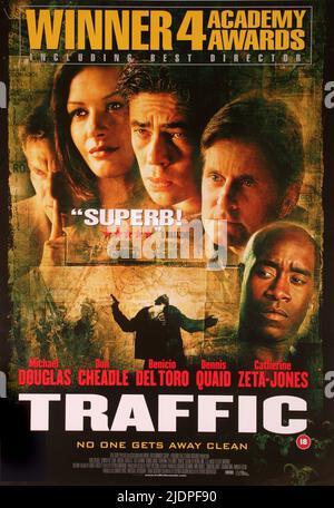 QUAID,JONES,TORO,DOUGLAS,AFFICHE, TRAFIC, 2000 Banque D'Images