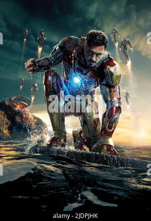 ROBERT DOWNEY JR., IRON MAN 3, 2013, Banque D'Images