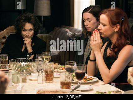 STREEP,NICHOLSON,LEWIS, AOÛT : OSAGE COUNTY, 2013, Banque D'Images