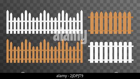 Illustration d'une clôture en bois. Jardin mural en bois de ferme, jardin de dessins animés. Motif d'arrière-plan de la grille en bois Illustration de Vecteur