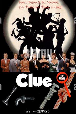 BRENNAN,CURRY,KAHN,LLOYD,MCKEAN,MULL,WARREN, CLUE, 1985 Banque D'Images