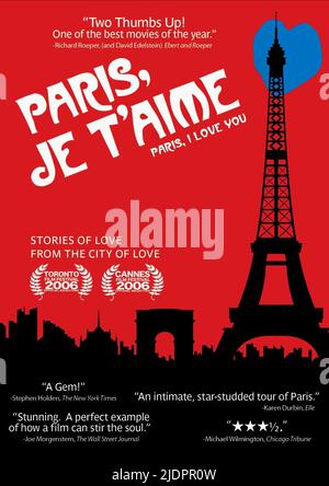 POSTER DU FILM, PARIS JE T'AIME, 2006, Banque D'Images