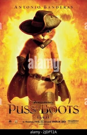 AFFICHE DE POUSS IN BOOTS, POUSS IN BOOTS, 2011, Banque D'Images