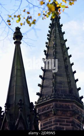 cathédrale de chester, flèches, angleterre Banque D'Images