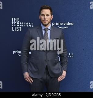 Los Angeles, États-Unis. 22nd juin 2022. Chris Pratt, membre du casting, assiste à la première du thriller « The terminal List » au DGA Theatre de Los Angeles mercredi, 22 juin 2022. Scénario : un ancien officier DES PHOQUES de la Marine enquête sur les raisons pour lesquelles son peloton entier a été pris dans une embuscade lors d'une mission secrète à enjeux élevés. Photo de Jim Ruymen/UPI crédit: UPI/Alay Live News Banque D'Images