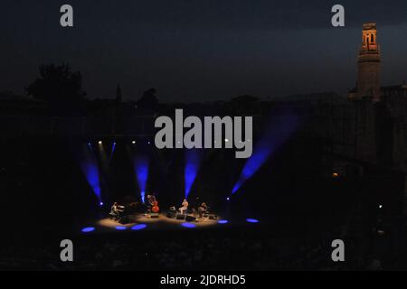 Vérone, Italie. 22nd juin 2022. Paolo Fresu pendant PAOLO FRESU - FERLINGHETTI, concert de musique de chanteur italien à Vérone, Italie, 22 juin 2022 crédit: Agence de photo indépendante/Alamy Live News Banque D'Images