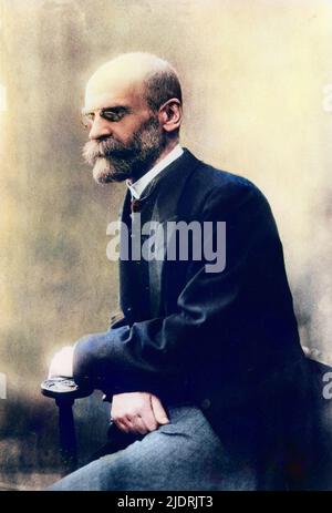 Portrait de Emile Durkheim (1858 - 1917) Société francais. Banque D'Images