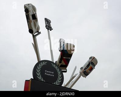 Goodwood, West Sussex, Royaume-Uni 23rd juin 2022. BMW Central au Goodwood Festival of Speed – « les innovateurs – les chefs d'œuvre du sport automobile », à Goodwood, dans l'ouest du Sussex, au Royaume-Uni. © Malcolm Greig/Alamy Live News Banque D'Images