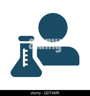 Icône scientifique bleu foncé de haute qualité. Pictogramme, ensemble d'icônes, illustration. Utile pour le site Web, la bannière, les cartes de vœux, les applications et les publications sur les réseaux sociaux. Banque D'Images