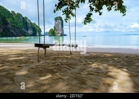 Aonang Krabi Thaïlande, Pai plong plage pendant la saison des pluies en Thaïlande. Krabi Banque D'Images