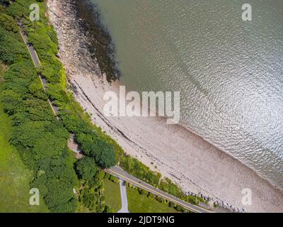 Vue aérienne de St Mary's Well Bay Banque D'Images