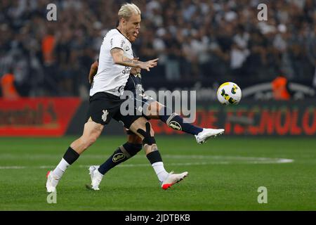 : Sao Paulo, Brésil, Jun 21 2022: COPA do Brasil/Corinthiens x Santos - Roger Guedes lors d'un match entre Corinthiens x Santos joué à Neo Quimica Arena, à Sao Paulo, SP. 2022 Copa do Brasil Round de 16 première jambe. 31161 (Ricardo Moreira/SPP) crédit: SPP Sport photo de presse. /Alamy Live News Banque D'Images