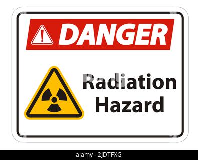 Symbole de danger de rayonnement isoler sur fond blanc, illustration vectorielle Illustration de Vecteur