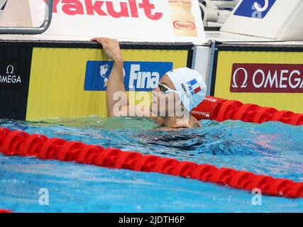 Melanie Henique de France chaleur (6) 100 M femmes papillons lors des Championnats du monde de la FINA 19th Budapest 2022, natation sur 23 juin 2022 à Budapest, Hongrie - photo Laurent Lairys / ABACAPRESS.COM Banque D'Images