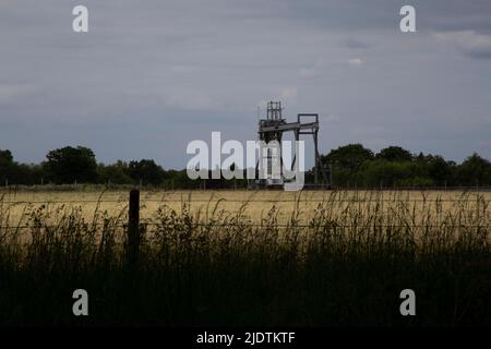 Recherche agricole dans un champ blanc sur le domaine Rothamsted, Harpenden Hertfordshire Angleterre Royaume-Uni Banque D'Images