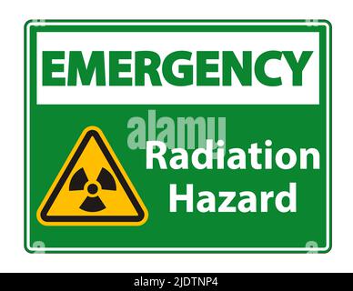 Symbole de danger de rayonnement isoler sur fond blanc, illustration vectorielle Illustration de Vecteur