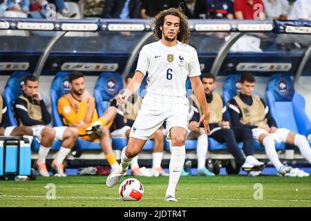 Matteo GUENDOUZI de France pendant la Ligue des Nations de l'UEFA, Ligue A - Groupe 1 de football match entre la France et la Croatie sur 13 juin 2022 au Stade de France à Saint-Denis près de Paris, France - photo Matthieu Mirville / DPPI Banque D'Images