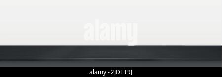 Plan d'examen en métal noir sur fond blanc panoramique, modèle promotionnel Web - illustration vectorielle Illustration de Vecteur