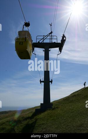Téléphériques de Llandudno, Great Orme, pays de Galles du Nord. Banque D'Images