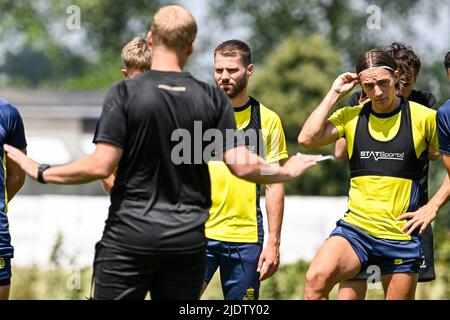 Lier, Belgique, 23 juin 2022, Casper Nielsen de l'Union photographié lors d'une session de formation en prévision de la saison 2022-2023, de l'équipe belge de football de première division Royale Union Saint-Gilloise, jeudi 23 juin 2022 à Lier. BELGA PHOTO TOM GOYVAERTS Banque D'Images