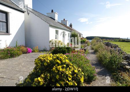 Y SWNT Cottages, Moelfre, Anglesey, pays de Galles du Nord. Banque D'Images