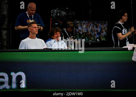 Anvers. Belgique, 23/06/2022, photo d'illustration prise lors d'un match de basketball 3x3 entre la Belgique et les Etats-Unis, troisième match (sur quatre) de la coupe du monde FIBA 2022, le jeudi 23 juin 2022, à Anvers. La coupe du monde 2022 de la FIBA 3x3 basket se déroule du 21 au 26 juin à Anvers. BELGA PHOTO DIRK WAEM crédit: Belga News Agency/Alay Live News crédit: Belga News Agency/Alay Live News Banque D'Images