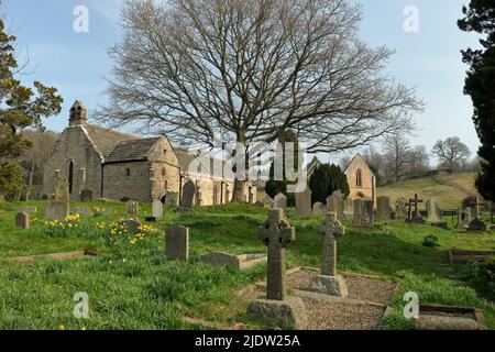 L'église paroissiale de St Agatha, Easby, près de Richmond, North Yorkshire. Banque D'Images