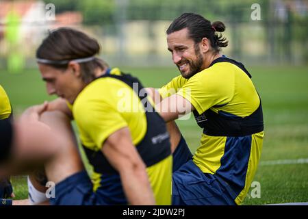Lier, Belgique, 23 juin 2022, Christian Burgess de l'Union photographié lors d'une session d'entraînement avant la saison 2022-2023, de l'équipe belge de football de première division Royale Union Saint-Gilloise, jeudi 23 juin 2022 à Lier. BELGA PHOTO TOM GOYVAERTS Banque D'Images