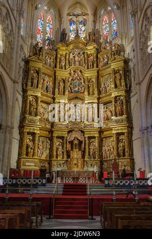 Espagne, Burgos. Cathédrale de Santa Maria, autel principal, 16th siècle, chapelle Saint-Thecla. Banque D'Images